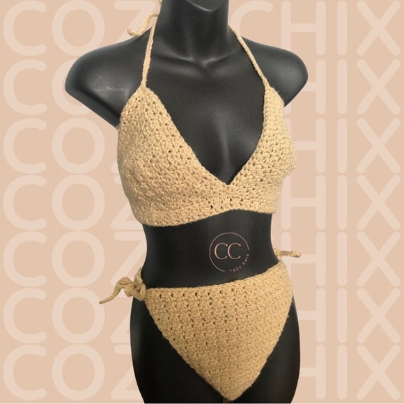 Hold on Tight: Handmade Crochet Swimsuit Set - Picture 3 of 3